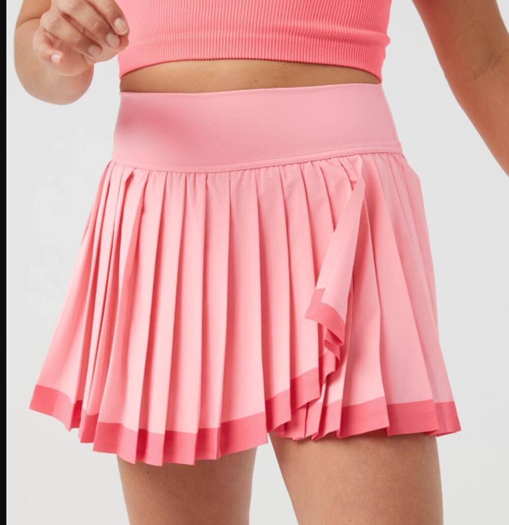 Offline By Aerie Tiebreaker Pleated Golf Tennis Skort Womens Size Large Pink